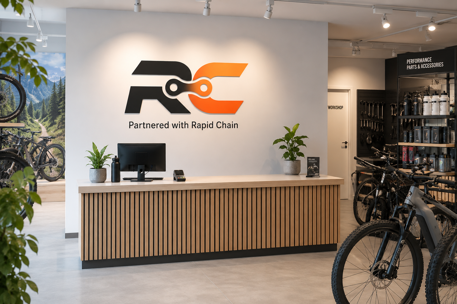 A bike shop partnered with Rapid Chain